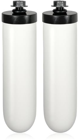 SPARES2GO Lot de 2 bougies filtrantes à eau en céramique 17,8 cm compatibles avec Berkefeld Berkey Ultra Fluoride Removal