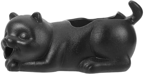VALICLUD Gartenbrunnen Keramik Katzenfigur Aquarium Wasserspeier Sauerstoffspender für Teich und Gartendekoration
