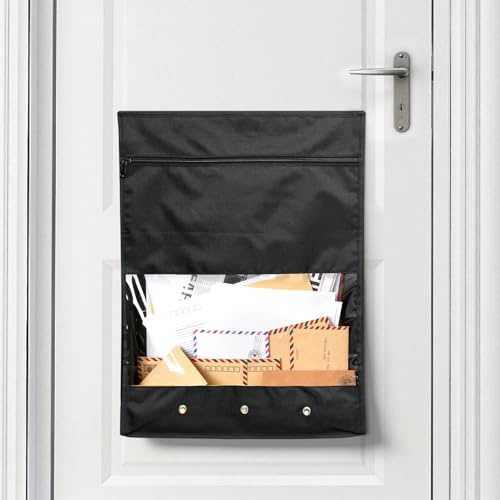 Mail Slot Catcher Bag, 16.14 x 8.26 Mail Catcher for Front Door | Large Capacity, With 3 Magic Tape, Adhesive Post Letter Boxes Ideal for Glass, Wood and Metal Doors, No Screws Needed