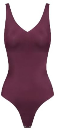 Figurformender Bodysuit für Damen – Starker Bauch- und Taillen-Kompression, Slip-Rückenteil, Lifting Gesäßtaschen, Breite Träger, Verstellbar, Schritt-Druckknopf – Shapewear für Glatte Silhouette