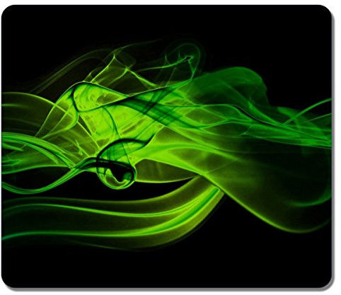 Large Mousepad 14167 Green Smoke Abstract Art Natural Eco Rubber Mousepad Design High Quality Durable Mouse Mat Computer Accessories Big Gaming Mouse Pad