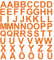 kleb-drauf® | 58 Buchstaben, Höhe je 5 cm | Orange - matt | Wandtattoo Wandaufkleber Wandsticker Aufkleber Sticker | Wohnzimmer Schlafzimmer Kinderzimmer Küche Bad | Deko Wände Glas Fenster Tür Fliese