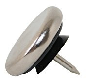 GLEITGUT 4 x Metallgleiter mit Nagel 23 mm Gleiter für schräge Stuhlbeine Stuhlgleiter stahlvernickelt