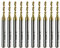LYWS 10pcs 3.175mm 1.5mm Titanium Nitride Coated Carbide PCB CNC Drill Bits Router (1.5mm)