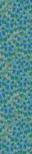 Harald Glööckler Designer Baroque Non-Woven Wallpaper 58504 - Peacock Feathers - Blue/Green/Turquoise
