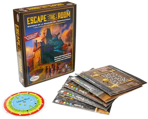 ThinkFun - Escape Room: Mystery in the Observatory Mansion, Logic Game, Board Game for Kids and Adults, 3-8 Players