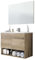 Miroytengo Mueble de Baño Estilo Natural en Color Roble Nordik con 1 Hueco de Almacenamiento y 2 Puertas 80x64x45 cm (Sin Lavabo)