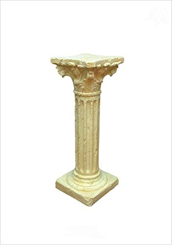 Antikes Wohndesign Griechische Blumensäule Blumenständer Säule Standsäule Creme Beige H: 75,5cm