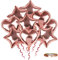 Folienballon Herz Stern Rosegold SKYIOL 25 Stück18 zoll Helium Herzluftballons Rosegold Große Aluminium Ballons für Hochzeit Verlobung Valentinstag Mädchen Damen Geburtstag Party Dekoration