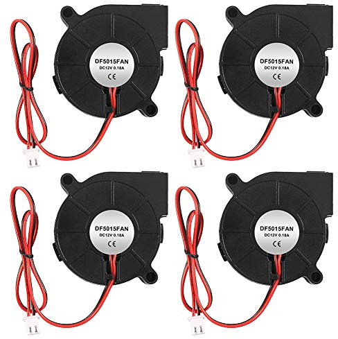 ALMOCN DA09042 4PCS 5015 Cooling Blower Fan Dual Ball Bearing 50x50x15mm 0.17A Turbo Cool Fan for 3D Printer,12V
