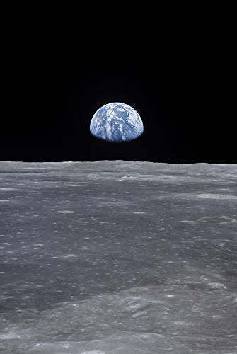 Astrography Kunstdrucke The Earthrise 69 - Poster Weltall Deko für Büro, Wohnzimmer Schlafzimmer - Geschenk zum thema Space, NASA und Astronomie (40 x 30 cm)