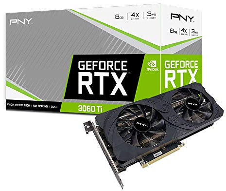 PNY Tarjeta Gráfica GeForce RTX™ 3060 Ti 8GB Uprising Dual Fan