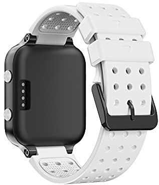 KINKUUN Ersatzarmband kompatibel mit Grmin approach S20/Forerunner 220 230 235 630 620 735 Ersatzarmbänder Armband Uhrenarmbänder.(Weiß)