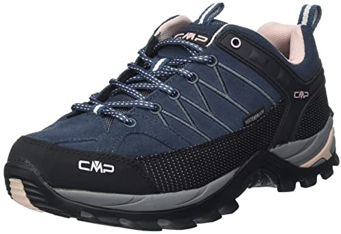 CMP Rigel Low Wmn Trekking Shoes Wp Damen Wanderschuhe, Asphalt Anthracite Rose, 44 EU