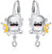 KINGWHYTE Affe Ohrringe für Mädchen 925 Sterling Silber Niedliche Tier Ohrringe Affe Reif Creolen Ohrringe Affe Banane Schmuck Geschenke für Tochter Frauen Mädchen