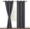 DWCN Vorhang Blickdicht mit Vorhang Raffhalter Verdunkelungsgardinen mit Ösen 2 Stücke Thermogardine, Blackout Curtain Verdunkelung Thermovorhang, Dunkelgrau, 228x117cm(HxB)
