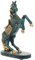 OUNONA Skulptur Deko Statue Feng Shui Figuren Deko Pferdestatue Harz Wohnzimmer Deko Kreative Tierschmuck Wohnkultur Tischdeko Heim Büro Dekoration Blau