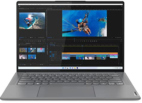 Lenovo Yoga Slim 7 ProX 14ARH7 - Ordinateur Portable 14.5'' 3K (AMD Ryzen 5 6600HS Creator Edition, RAM 16Go, SSD 512Go, AMD Radeon 660M Graphics,Windows 11 Home) Clavier rétroéclairé AZERTY FR - Gris