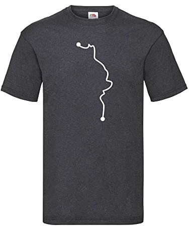 Streif Kitzbühel Männer T-Shirt Dunkelgrau Meliert L