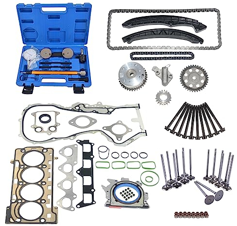 Flynsu Reparatursatz Steuerkettensatz Zylinderkopfdichtung Kompatibel mit A3 P.as sa.t G0 lf 6 E0S A.lha mbr.a 1.4 1.6 TSI 03C109158 03C109571F