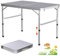 Lucn Klappbarer Campingtisch, tragbar, faltbar, Pop-Up-Picknick-Tische für den Innen- und Außenbereich, Balkon, Markt, Küche, Arbeitstisch, 2 Höhen 67/37 cm, Tischplattengröße: 90 x 60 cm