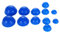 perfk 12x coppette sottovuoto in silicone accessori per estrattori di lattine in silicone dispositivo di coppettazione elastico flessibile ad aspirazione, Blu