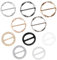 Giantree Schal Ring Clip, T-Shirt Krawattenklammern Für Frauen Hemd-Clips Modische Seidenschal Ring Clips Kleider-Eckknotenknopf Für Lose T-Shirts Kleidung Schal-Schnalle(10 Stück)