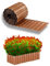 Garteneinfassung, 15,2 cm x 12,2 m, verzinkte Rasenkante, gewellte, flexible lange Streifen, Gartenumrandung für Hochbeet, Baumumrandung und Rasenflächen, Braun