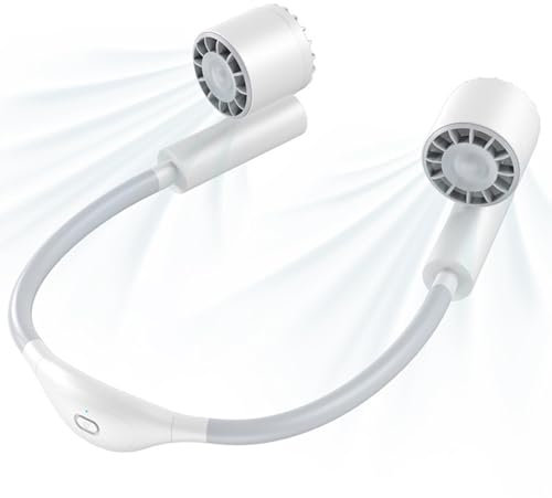 Ventilador de cuello portátil, ventilador personal portátil | Ventilador de refrigeración para el cuello,Acondicionador de aire de cuello sin hoja de 3 velocidades, ventilador de refrigeración super
