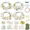 FREEBLOSS 100 + Stück Weißes Blumenkronen DIY Set Blumenkronen Bastelset DIY Blumenkronen Girlanden Set Hochzeits Haar Accessoires Handgefertigt Stellen Sie Ihr Eigenes Blumenkranz Kronen