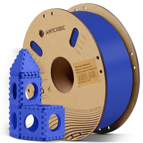 ANYCUBIC PLA Filament 1.75mm High Speed, Hohe Geschwindigkeit 3D Drucker Filament, RFID für Intelligentes Drucken 1KG Blau