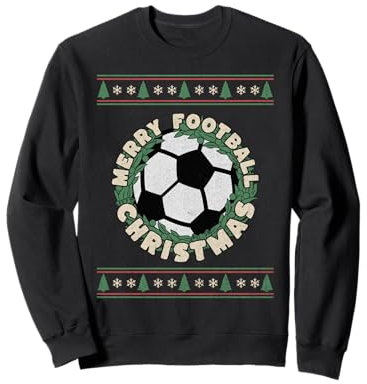 Merry Football Christmas Ugly Sweater Soccer Pyjama Sweatshirt