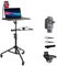 Treesunshine Soporte para proyector con ruedas, soporte de suelo para tablet con una banda elástica y un soporte de suelo, altura ajustable de 60 cm a 120 cm, versátil trípode para proyector