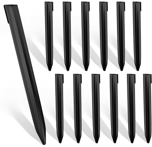 Worth Garden Metal Garden Edging 12 Stakes - Black