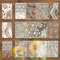 12Pcs Reusable Stencils for Painting, Texture Art Stencils for Crafts Net Wood Grain Stencil Templates Spray Paint Layering Stencil for Painting on Wooden, Wall, Canvas, DIY Home Decor