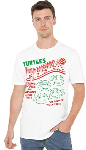 manji-devlin corporation TMNT Turtles Pizza Unisex T Shirt, White, XX-Large