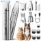 oneisall Dog Clippers Grooming Kit 4 in1,Low Noise Dog Paw Trimmer,Cordless Quiet Pet Shaver Trimmer Nail Grinder for Dogs and Cats