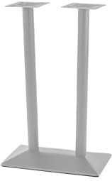 SAM Standfuß Doppelsäule Hoch 40x70x110 cm Metall Silber | lackiert, Tischfuß für Bartische inkl. Montageschrauben, Tischgestell für Stehtische
