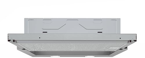 NEFF D46BR22X2 N 30 - Campana plana de 60 cm, fabricada en Alemania, luz LED, encendido y apagado integrado, muy silencioso, potente, plateado metálico