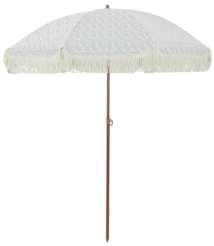 INLIFE Sonnenschirm Grau und Weiß Ø 160 x 195 cm Stahl,Heim & Garten,Rasen & Garten,Garten & Balkon,Sonnenschirme & Sonnenschutze,Grau,2.4 KG,42006681