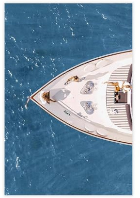 NKALFGH Luxus-Yacht-Poster, Leinwand-Poster, Schlafzimmer-Dekor, Landschaftsdekoration, Geschenk, 20 x 30 cm