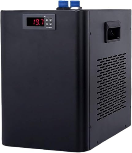 Aquarium-Kühler mit Kompressor & leisem Betrieb, Titan-Spule für Korallen-, Hydroponik- & Axolotl-Aquarien - Inklusive Pumpe & Schlauch für präzise Wassertemperaturkontrolle,300L
