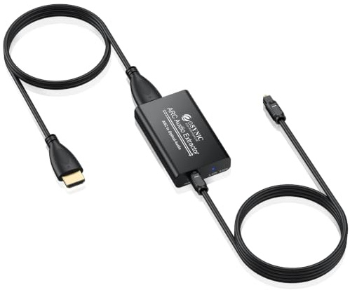 eSynic Convertitore HDMI ARC a Ottico (eARC NON Supportato), ARC Audio Extractor 24Bit/192KHz, Supporta 2.0ch e 5.1ch, Adattatore ARC a Toslink per Soundbar, Home Theater e Cuffie TV Wireless