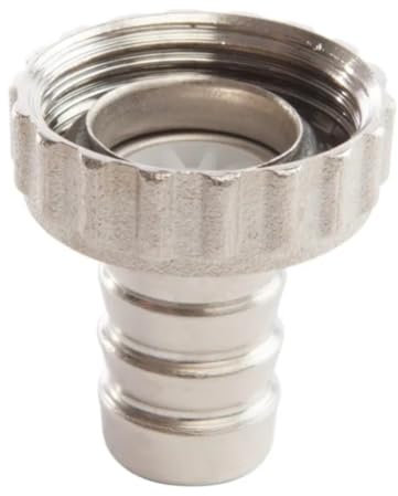 Schläfer 653110 | Raccordo Portagomma con girello G 1/2 (DN15) Femmina per Rubinetto Giardino, Connettore rubinetto per Tubo, Girello Portagomma per Rubinetto Pluriuso in Ottone Cromo