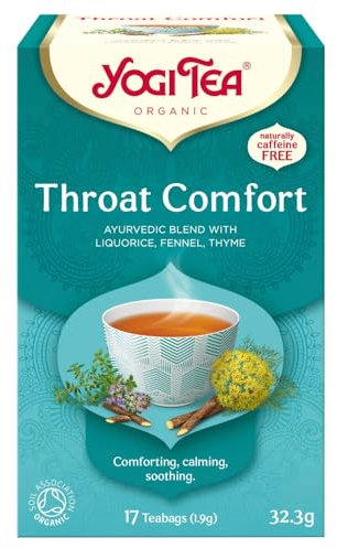 Yogi Tea Organic Ancient Herbal Formula Throat Comfort, 17bags