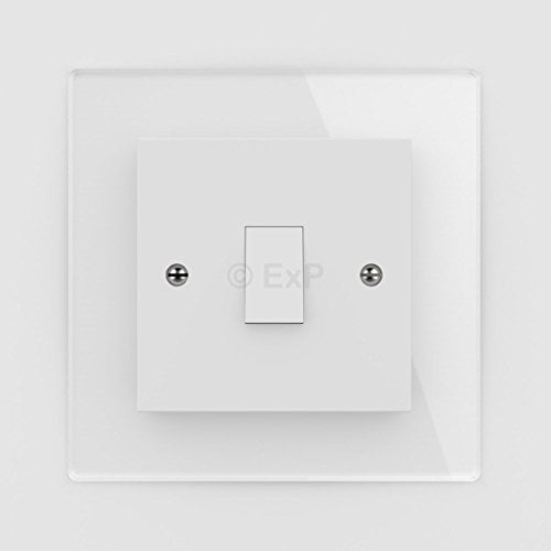 Expression Products Single Light Switch or Plug Socket Back Plate Finger Surround Panel Clear Free Trolley Token Material Sample Included per Shipment