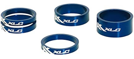 XLC Unisex – Erwachsene Lenkkopferweiterung A-Head Spacer-Set AS-A02 3x5/1x10/1x15 mm 1 1/8 Zoll, Blau, One Size