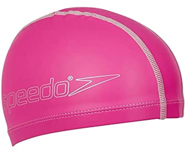 Speedo Junior Pace Swimming Cap | Kids Swim | Dry Hair, Pink, One Size