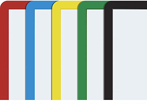Frames4Docs - Self-Adhesive Dcoument Frame - Wall Mounted A4 Frame - Colour Mixed Colours - Pack of 10