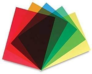 240 Micron Coloured & Clear A4 Transparent Acetate Sheets (1, Red)